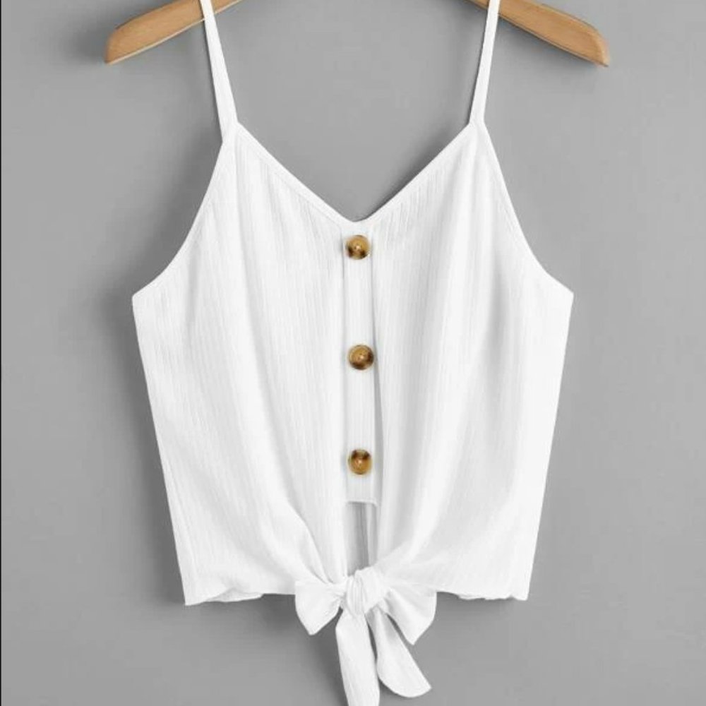 White Tie Knot Shirt
